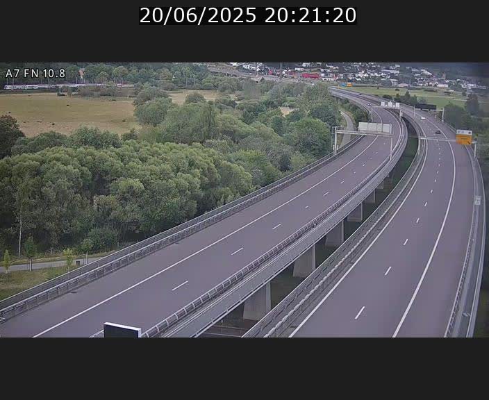 Caméra trafic Luxembourg - A7, Tunnel Gousselerbierg, sortie sud, direction rond-point Lorentzweiler (BK 10.8)
