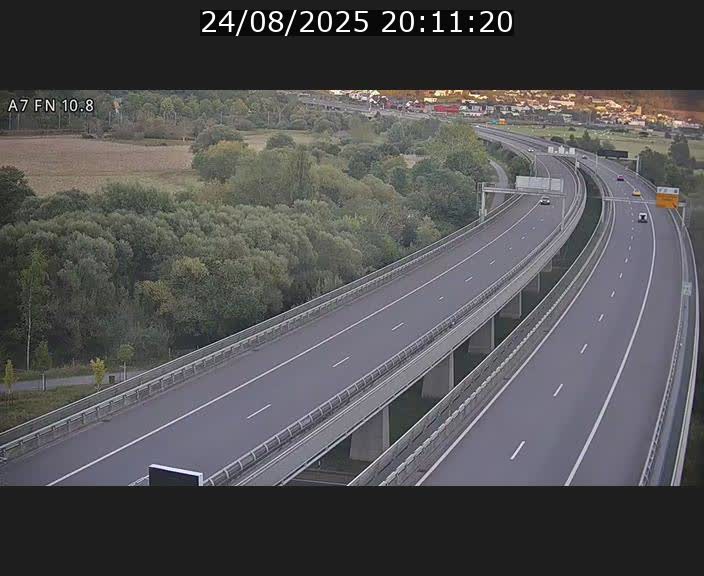 Caméra trafic Luxembourg - A7, Tunnel Gousselerbierg, sortie sud, direction rond-point Lorentzweiler (BK 10.8)