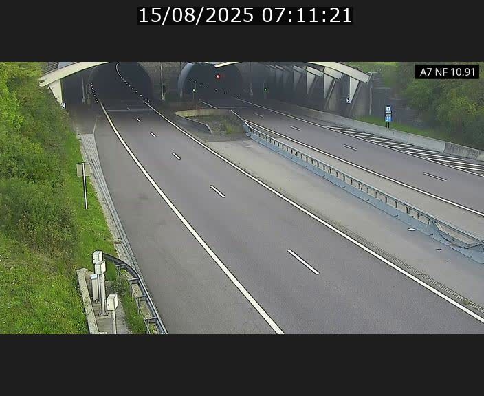 Caméra trafic Luxembourg - A7, Tunnel Gousselerbierg, entrée sud, direction Mersch