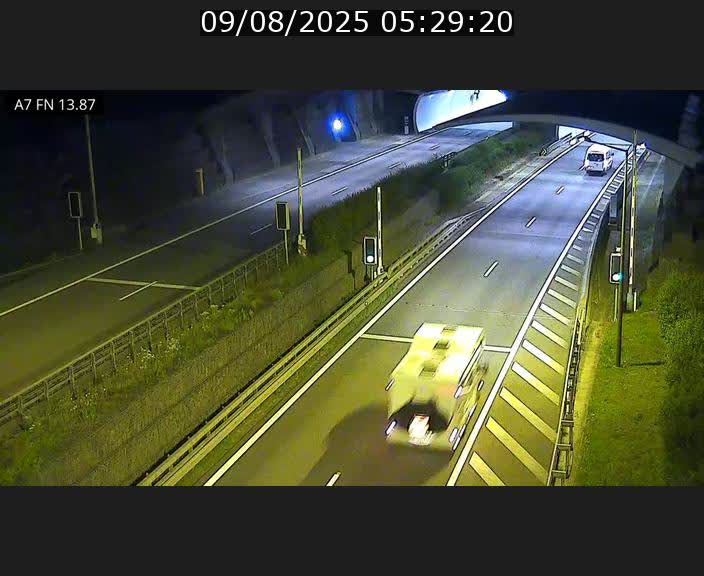 Caméra trafic Luxembourg - A7, Tunnel Gousselerbierg, entrée nord, direction Lorentzweiler