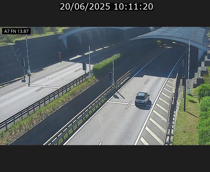 Caméra trafic Luxembourg - A7, Tunnel Gousselerbierg, entrée nord, direction Lorentzweiler