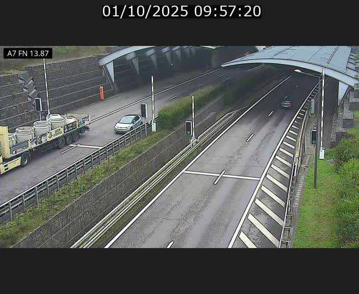 Caméra trafic Luxembourg - A7, Tunnel Gousselerbierg, entrée nord, direction Lorentzweiler