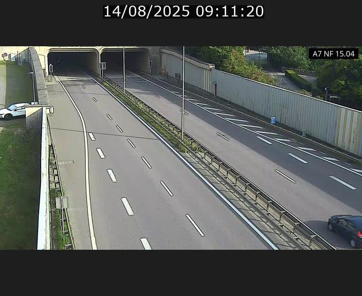 Caméra trafic Luxembourg - A7, Tunnel Mersch, entrée sud, direction Ettelbruck