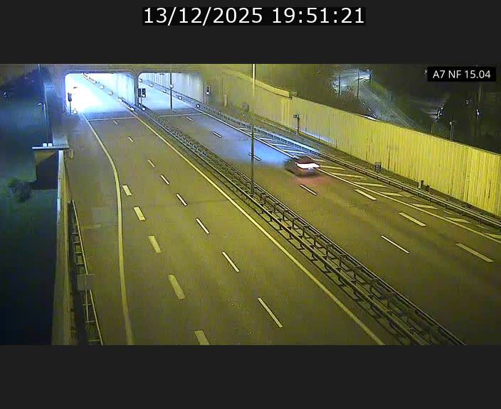 Caméra trafic Luxembourg - A7, Tunnel Mersch, entrée sud, direction Ettelbruck