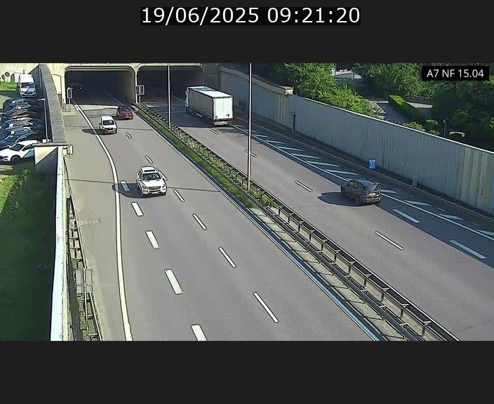 Caméra trafic Luxembourg - A7, Tunnel Mersch, entrée sud, direction Ettelbruck