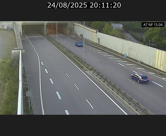 Caméra trafic Luxembourg - A7, Tunnel Mersch, entrée sud, direction Ettelbruck