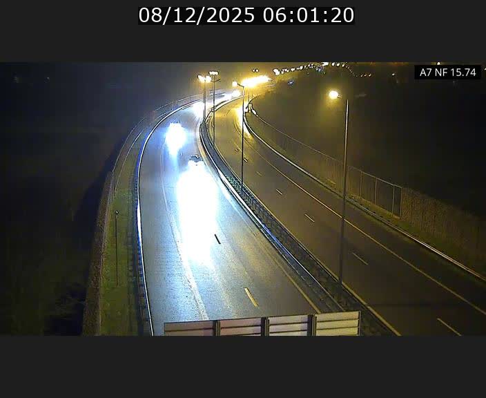 Caméra trafic Luxembourg - A7, Tunnel Mersch, entrée nord, direction Lorentzweiler