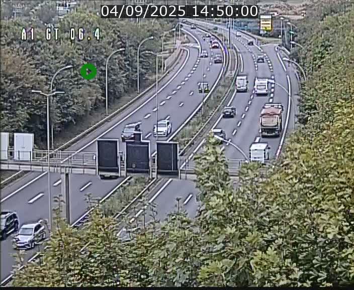 Traffic live webcam Luxembourg Hamm - A1 direction Sandweiler - BK 6.4