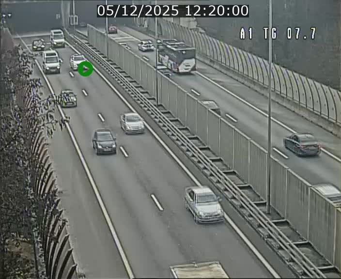 Traffic live webcam Luxembourg Kirchberg - A1 direction Luxembourg-ville - BK 7.7