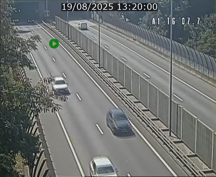 Traffic live webcam Luxembourg Kirchberg - A1 direction Luxembourg-ville - BK 7.7