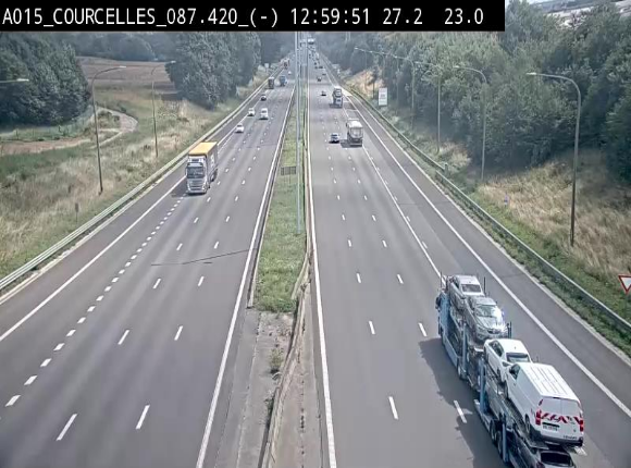 Webcam autoroute Belgique - Viesville - E42 direction Mons - BK 84.35