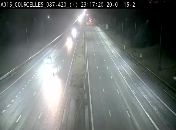 Webcam autoroute Belgique - Viesville - E42 direction Mons - BK 84.35