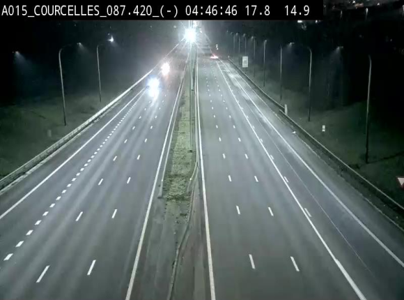 Webcam autoroute Belgique - Viesville - E42 direction Mons - BK 84.35