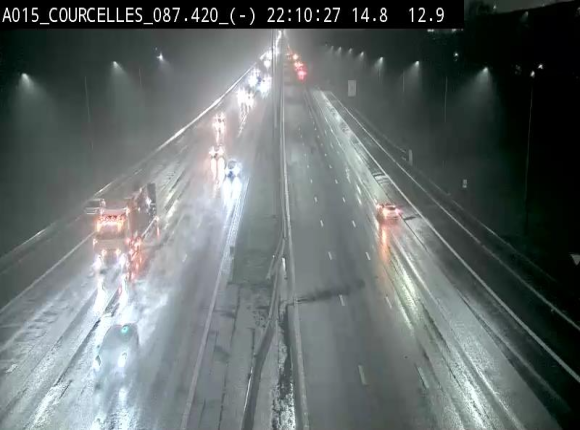 Webcam autoroute Belgique - Viesville - E42 direction Mons - BK 84.35