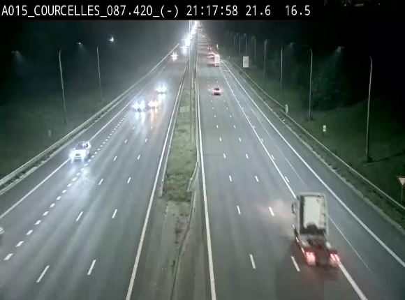 Webcam autoroute Belgique - Viesville - E42 direction Mons - BK 84.35
