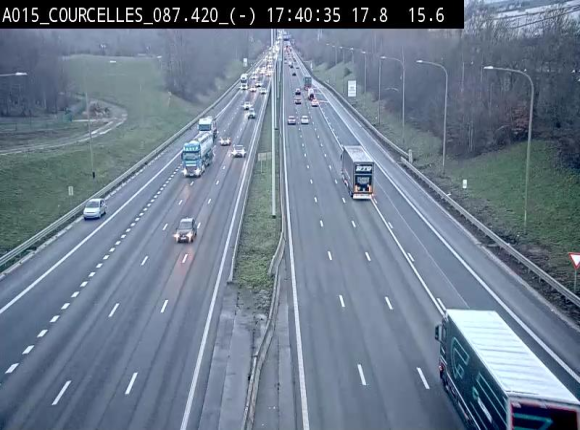 Webcam autoroute Belgique - Viesville - E42 direction Mons - BK 84.35