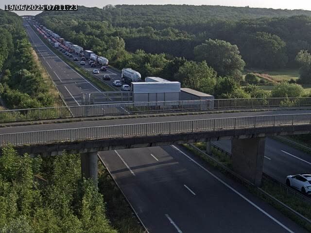 Caméra autoroute France - A31, Zoufftgen direction Luxembourg-ville, à la frontière entre la France et le Luxembourg