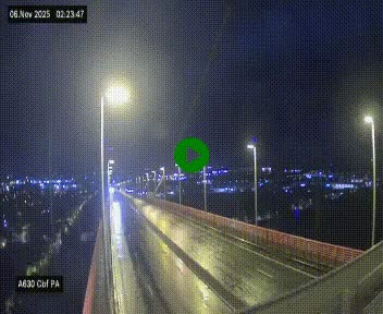 Webcam autoroute sur le périphérique de Bordeaux (A630) au nord de la ville. Caméra située sur le Pont d'Aquitaine.