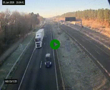 Webcam autoroute A63 en périphérie de Bordeaux au sud-est de la ville, en provenance du bassin d'Arcachon. Vue orientée vers Bordeaux