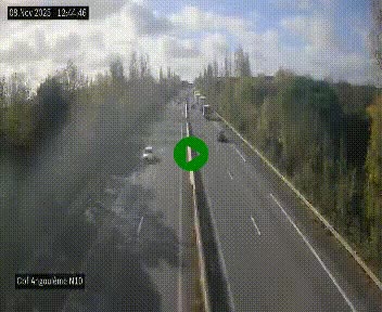 Webcam routière à la fin de la N10, en périphérique ouest d'Angouleme, proche de la jonction avec l'A10
