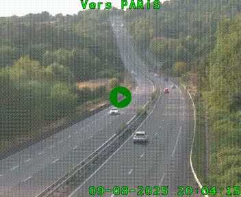Caméra routière sur l'autoroute A20 à Bessines-sur-Gartempe. Vue orientée vers Paris