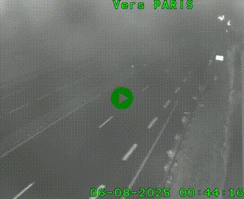 Caméra routière sur l'autoroute A20 à Saint-Hilaire-Bonneval, au sud de Limoges. Vue orientée vers Paris