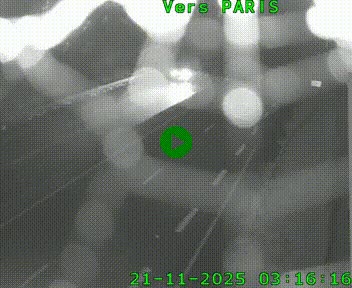 Caméra routière sur l'autoroute A20 à Saint-Hilaire-Bonneval, au sud de Limoges. Vue orientée vers Paris