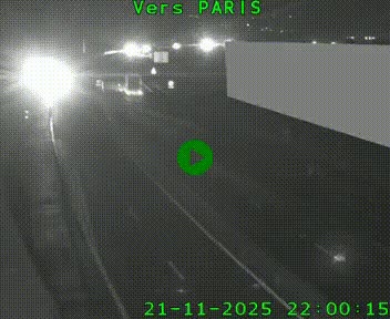 Caméra routière sur l'autoroute A20 à Brive-la-Gaillarde, à la jonction avec l'A89. Vue orientée vers Paris