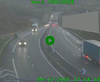 Caméra routière sur l'autoroute A20 à Noailles, en périphérie de Brive-la-Gaillarde. Vue orientée vers Toulouse