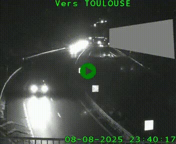 Caméra routière sur l'autoroute A20 à Noailles, en périphérie de Brive-la-Gaillarde. Vue orientée vers Toulouse