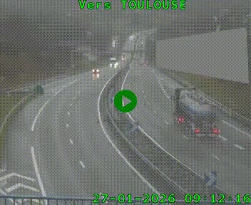 Caméra routière sur l'autoroute A20 à Noailles, en périphérie de Brive-la-Gaillarde. Vue orientée vers Toulouse