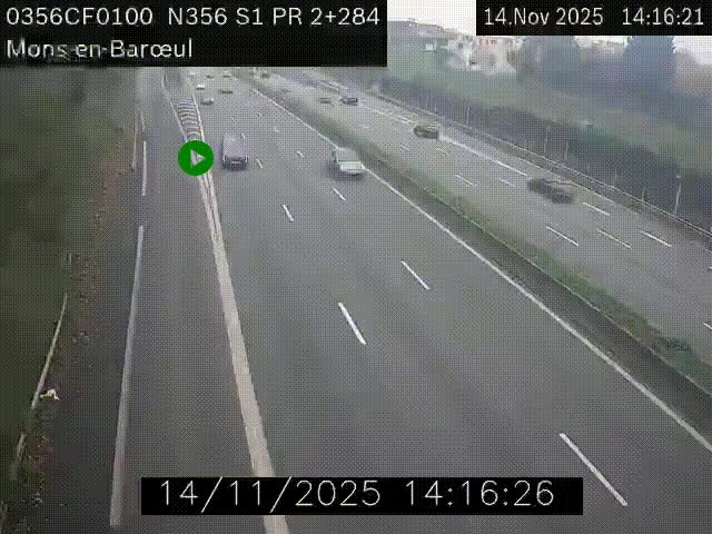Webcam à l'entrée de Lille en direction du périphérique, à proximité de Mons-en-Baroeul sur la N356