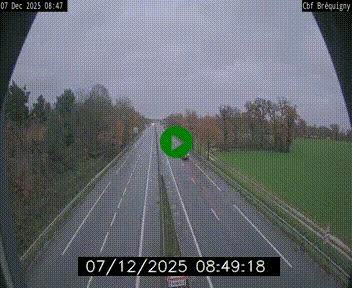 Webcam sur le périphérique de Rennes (N136) à hauteur du quartier Bréquigny, au sud de la ville