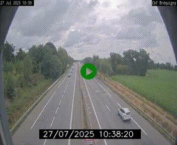 Webcam sur le périphérique de Rennes (N136) à hauteur du quartier Bréquigny, au sud de la ville