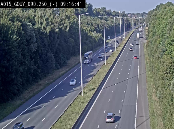 Webcam autoroute Belgique - Gouy-lez-piéton - E42 - BK 90.3