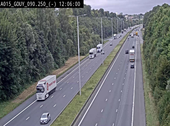 Webcam autoroute Belgique - Gouy-lez-piéton - E42 - BK 90.3