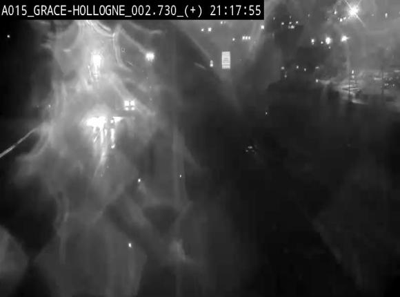 Webcam E42/A15 à Grâce-Hollogne, à proximité de la jonction avec l'A604. Vue orientée vers Namur