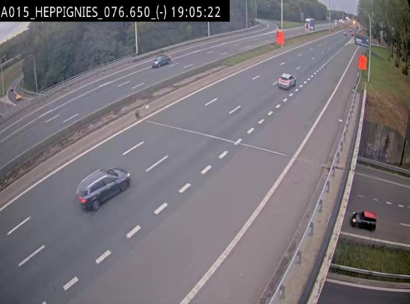 Webcam autoroute Belgique - Heppignies - E42 direction Namur - BK 76.4