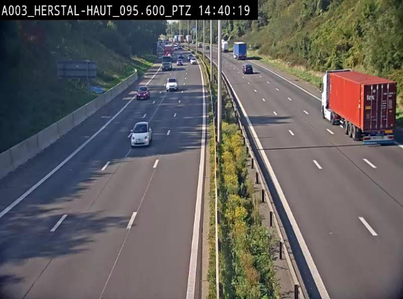 Webcam E40 à Herstal en direction de Liège et en provenance d'Aachen