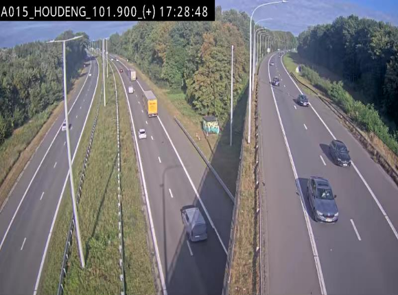 Webcam autoroute Belgique - Houdeng-Goegnies - Jonction E19/E42 direction Tournai/Mons - BK 101.85