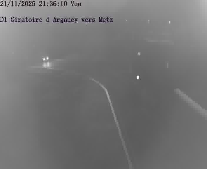 Webcam installée le long de D1 (France) à Argancy, pointée vers Metz, utile pour suivre précisément les conditions de trafic.