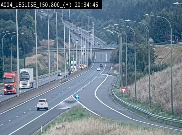Caméra autoroute Belgique - Côte de Léglise, E411(A4) direction Luxembourg