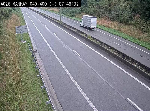 Webcam autoroute A26/E25 à hauteur de Manhay, après la jonction avec la N651 en direction de Liège - BK 40.4