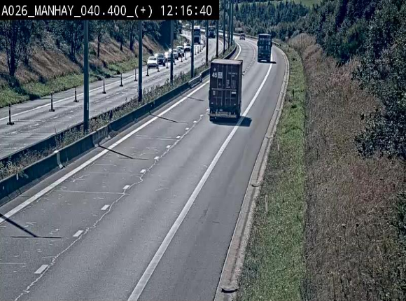 Webcam autoroute A26/E25 à hauteur de Manhay, avant la jonction avec la N651 en direction de Luxembourg - BK 40.4