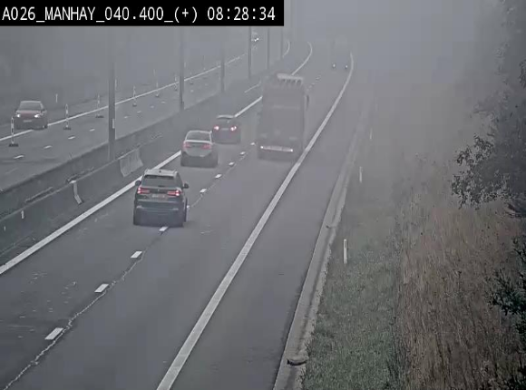 Webcam autoroute A26/E25 à hauteur de Manhay, avant la jonction avec la N651 en direction de Luxembourg - BK 40.4