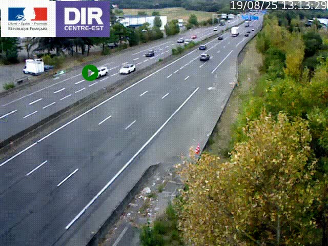 Caméra de circulation à Saint-Priest à la jonction entre l'A43 et l'A46 en direction de Marseille