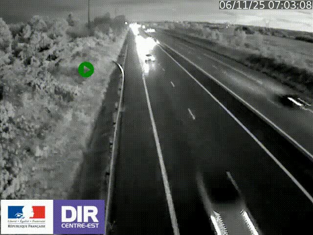 Webcam sur le contournement de Valence, sur la Nationale 7, à la jonction avec la N532, caméra orientée vers Grenoble