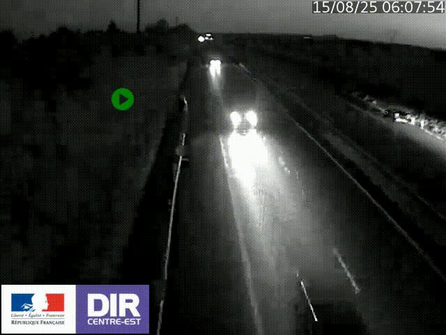 Webcam sur le contournement de Valence, sur la Nationale 7, à la jonction avec la N532, caméra orientée vers Grenoble