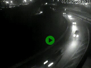 Caméra autoroute à la jonction entre l'A7 et la D301 (Boulevard urbain Sud de Lyon) à Feyzin, au sud de Lyon. Vue orientée vers Mions