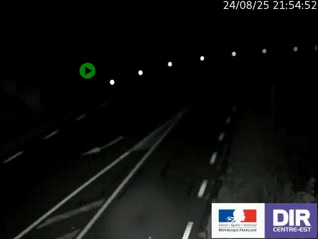 Webcam sur le col Pin Bouchain, vue orientée vers Roanne, en provenance de Lyon sur la nationale 7 (N7)